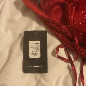 Fashion Nova Sparkling Red Bra